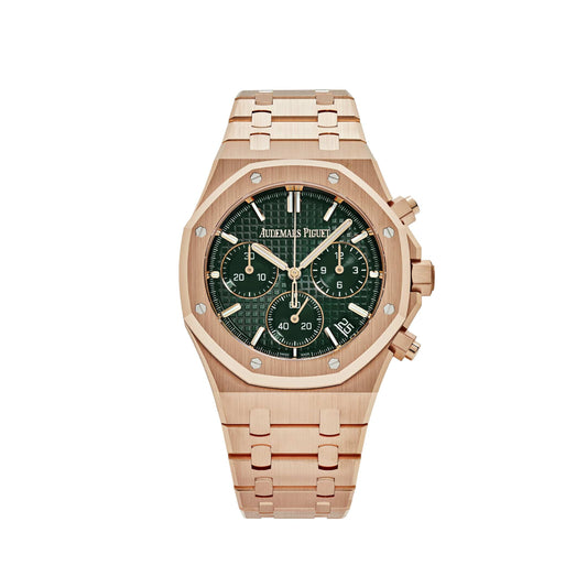 Audemars Piguet Royal Oak Super Clone 26240OR.OO.1320OR.04 Chronograph '50th Anniversary' Rose Gold Khaki Green Dial (2022) Swiss 3285 Movement