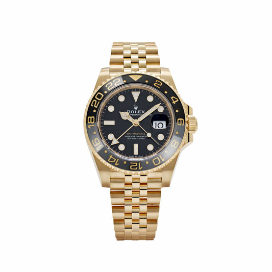 Rolex GMT-Master II 3285 V3 – Swiss Super Clone 126718GRNR Yellow Gold Black Dial Jubilee (2023)